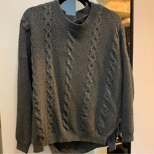 LF grey cable knit sweater